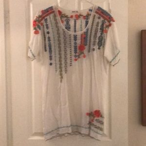 Johnny Was - Sheer Embroidered Tunic